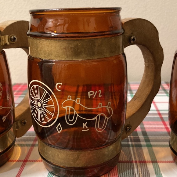 Vintage western Siesta Ware Amber glasses set of 4 - Picture 3 of 12